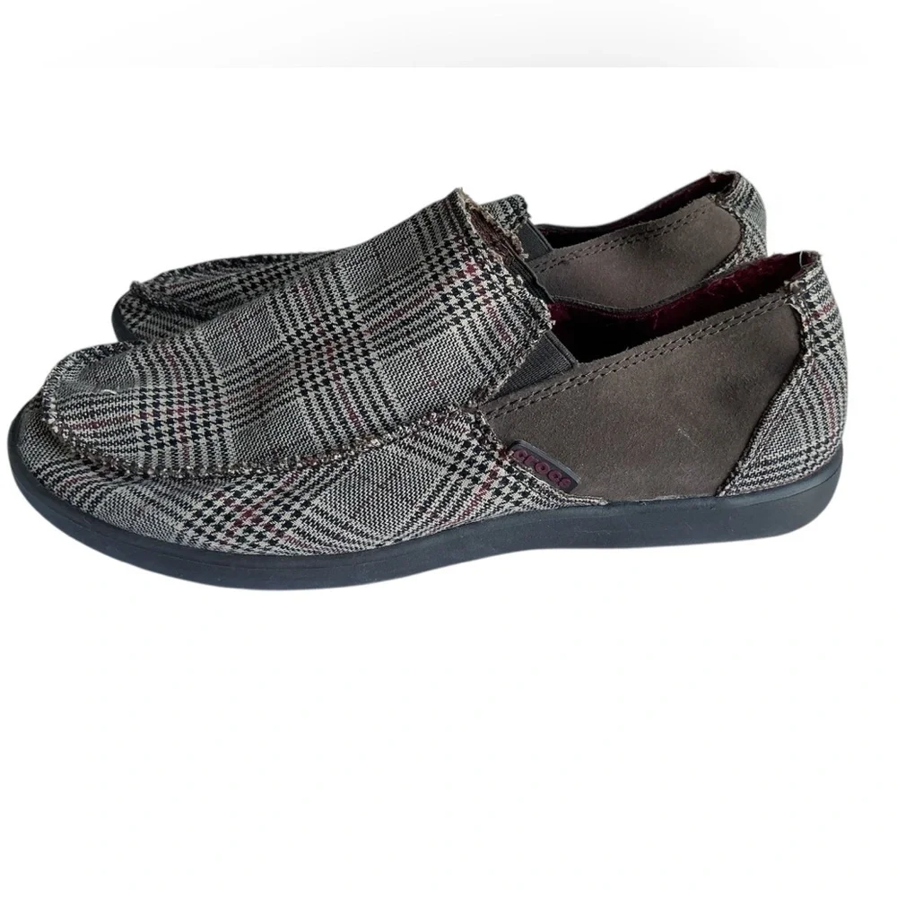 Men's Plaid Slip-On Shoes Sz 9